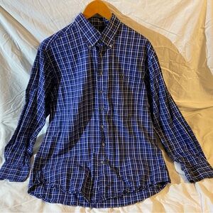 Blue Plaid Scott Barber Men's Shirt